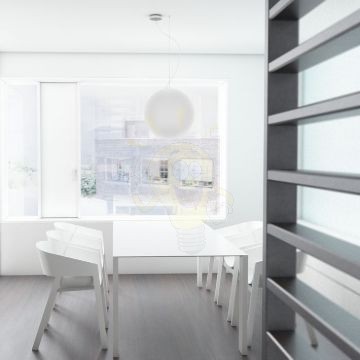 Kép LUNEA 40 függö lámpa triplex  opál üveg 230V LED E27 15W