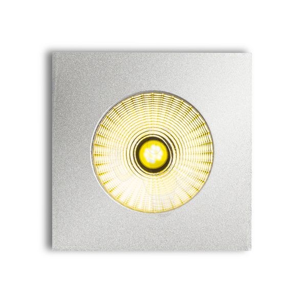 ICCO SQ süllyesztett lámpa ezüstszürke  230V/350mA LED 7W  3000K