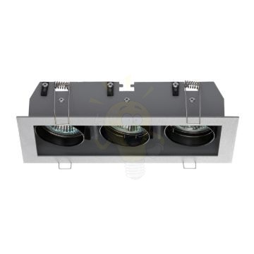 Kép MONE III dönthető ezüstszürke  12V GU5,3 3x50W