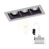 MONE III dönthető ezüstszürke  12V GU5,3 3x50W