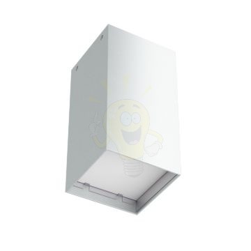Kép MEA mennyezeti szögletes lámpa  szálcsiszolt alumínium 230V LED E27 15W
