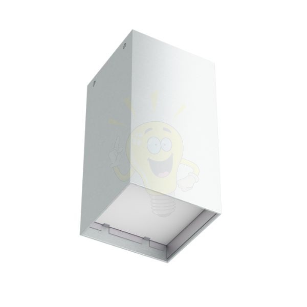 Kép MEA mennyezeti szögletes lámpa  szálcsiszolt alumínium 230V LED E27 15W