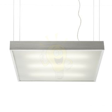 Kép STRUCTURAL 55x55 függő lámpa szálcsiszolt alumínium 230V 2G11 3x36W