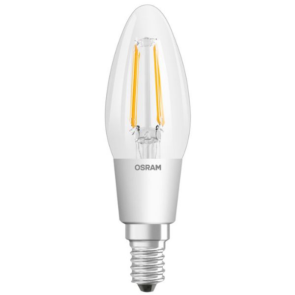 Kép OSRAM gyertya alakú GLOWdim izzó  világos 230V E14 LED EQ40  2700K