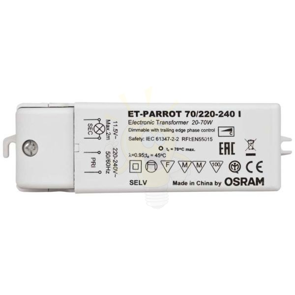 TRAFO 20-70W 12V AC DIMM   12V 70W