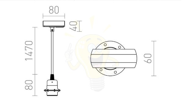 ELISA egyfázisú áramkörös sínre FEKAS1+FEK+AF   230V LED E27 15W