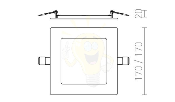 SOCORRO SQ 170 süllyesztett lámpa fehér 230V LED 12W 3000K