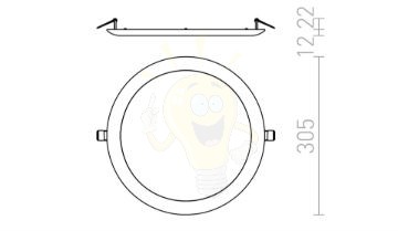 Kép DADA 30 süllyesztett lámpa fehér 230V LED 24W 3000K