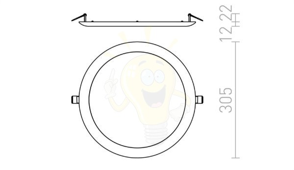 DADA 30 süllyesztett lámpa fehér 230V LED 24W 3000K