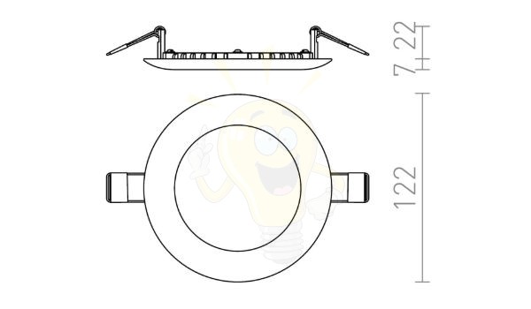 Kép DADA 12 süllyesztett lámpa fekete króm 230V LED 6W 3000K