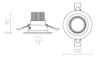 Kép SPARKLE süllyesztett lámpa fekete króm 230V LED 5W 24° 3000K
