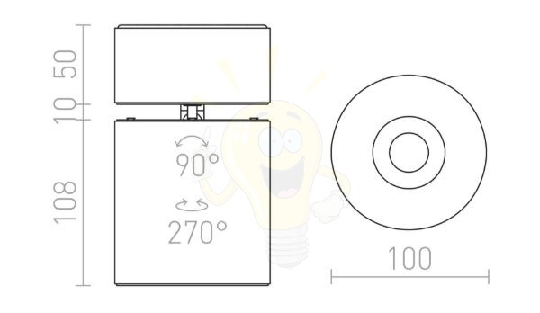 Kép CONDU mennyezeti lámpa fehér 230V LED 20W 24° 3000K