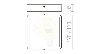 Kép HUE SQ 17 mennyezeti lámpa króm 230V LED 18W 3000K