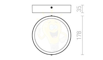 Kép HUE R 17 mennyezeti lámpa dekoratív bükk 230V LED 18W 3000K