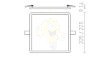 Kép HUE SQ 22 süllyesztett lámpa dekoratív bükk 230V LED 24W 3000K