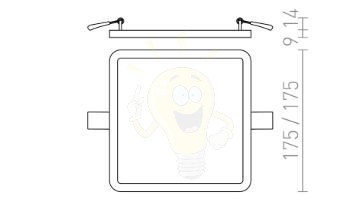 Kép HUE SQ 17 süllyesztett lámpa króm 230V LED 18W 3000K