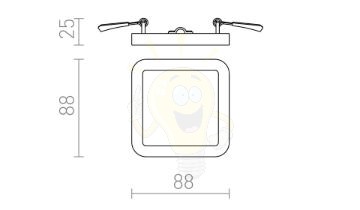 Kép HUE SQ 9 süllyesztett lámpa dekoratív bükk 230V LED 6W 3000K