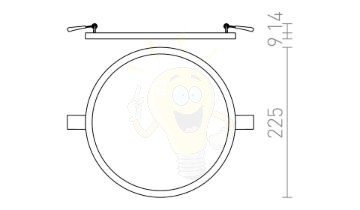 Kép HUE R 22 süllyesztett lámpa dekoratív bükk 230V LED 24W 3000K