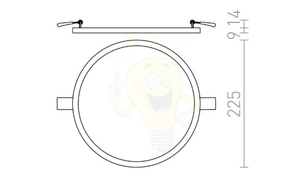 Kép HUE R 22 süllyesztett lámpa dekoratív bükk 230V LED 24W 3000K