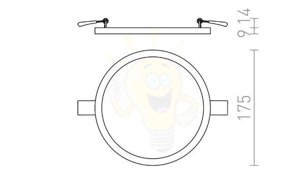 Kép HUE R 17 süllyesztett lámpa matt nikkel 230V LED 18W 3000K