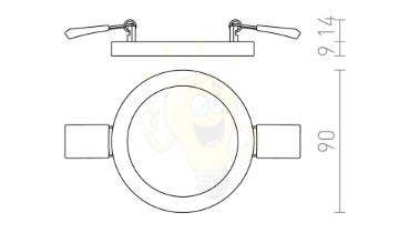 Kép HUE R 9 süllyesztett lámpa matt nikkel 230V LED 6W 3000K