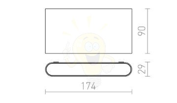 Kép CHOIX 175 fali lámpa antracitszürke 230V LED 10W IP54 3000K