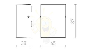 Kép PEKKO fali lámpa fehér 230V LED 3W 67° IP54 3000K