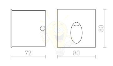 Kép ELICA SQ süllyesztett lámpa szálcsiszolt alumínium 230V LED 3W IP54 3000K