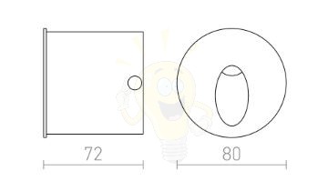 Kép ELICA R süllyesztett lámpa szálcsiszolt alumínium 230V LED 3W IP54 3000K