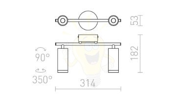 Kép BOGARD II fali lámpa  matt nikkel 230V LED 2x5W 40°  3000K