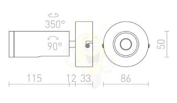 Kép BOGARD I fali lámpa  matt nikkel 230V LED 5W 40°  3000K