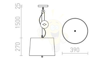 Kép LEVITA lehúzható függeszték fekete króm 230V LED E27 15W