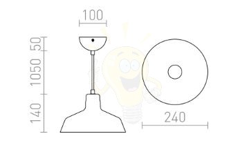 Kép DORA függő lámpa  tiszta üveg/króm 230V LED E27 11W