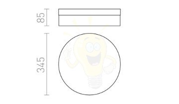 Kép AWE 33 mennyezeti lámpa króm 230V LED 21W IP44 3000K