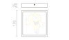 SLENDER SLIM SQ 17 felületre szerelhető  fekete króm 230V LED 24W  3000K