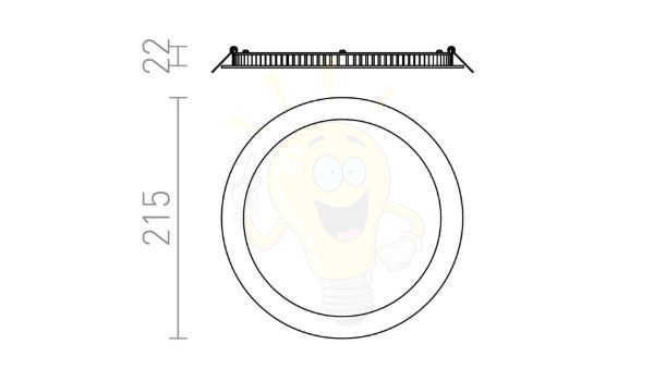 Kép SLENDER R 22 süllyesztett lámpa fekete króm 230V LED 18W 3000K