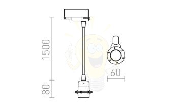 Kép ELISA három áramkörös sínre SAS+SK+KF   230V LED E27 15W