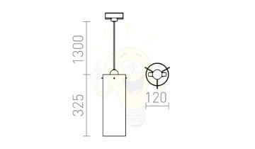 Kép CLAUDIA háromfázisú áramkörös sínre  tejüveg 230V LED E27 15W