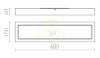 STRUCTURAL LED 60x15 felületre szerelhető fehér  230V LED 22W  3000K