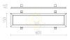 STRUCTURAL LED 60x15 süllyesztett lámpa fehér  230V LED 22W  3000K