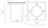 RIZZ SQ 125 rozsdamentes acél 230V LED 7W 41° IP67 3000K