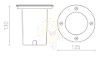 Kép RIZZ R 125 rozsdamentes acél 230V LED 7W 46° IP67 3000K