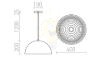 CARISSIMA 40 függő lámpa matt fekete/aranysárga  230V LED E27 15W