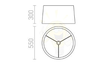 Kép ASPRO 55/30 lámpabúra  Monaco galamb szürke/ezüst PVC  max. 23W