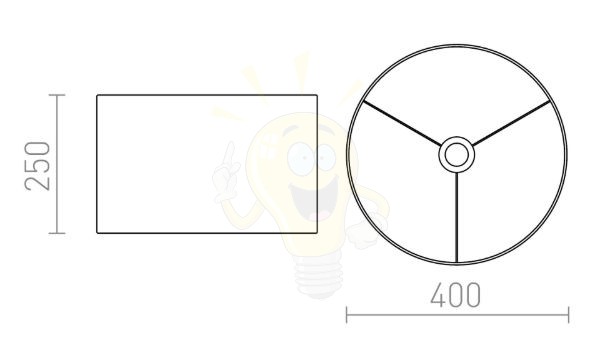 Kép RON 40/25 lámpabúra  Monaco galamb szürke/ezüst PVC  max. 23W