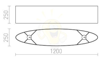 Kép CASUAL 120/25 lámpabúra  Monaco benzin kék/ezüst PVC  max. 23W
