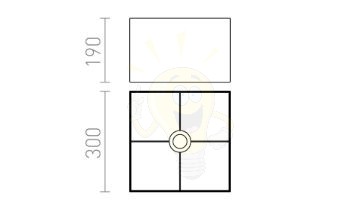 Kép TEMPO 30/19 lámpabúra  Polycotton fehér/fehér PVC  max. 23W