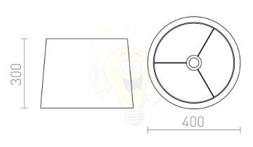 Kép ASPRO 40/30 lámpabúra Polycotton fekete/réz fólia max. 23W