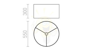 Kép RON 55/30 lámpabúra Polycotton fekete/réz fólia max. 23W