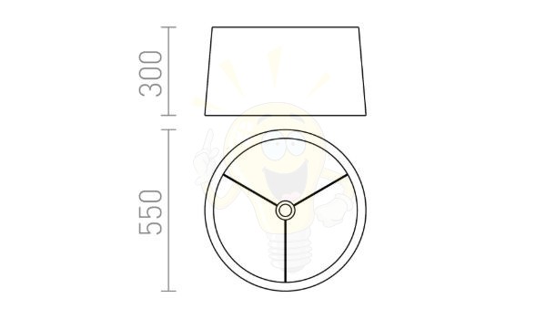 Kép ASPRO 55/30 lámpabúra  Polycotton fekete/arany fólia  max. 23W